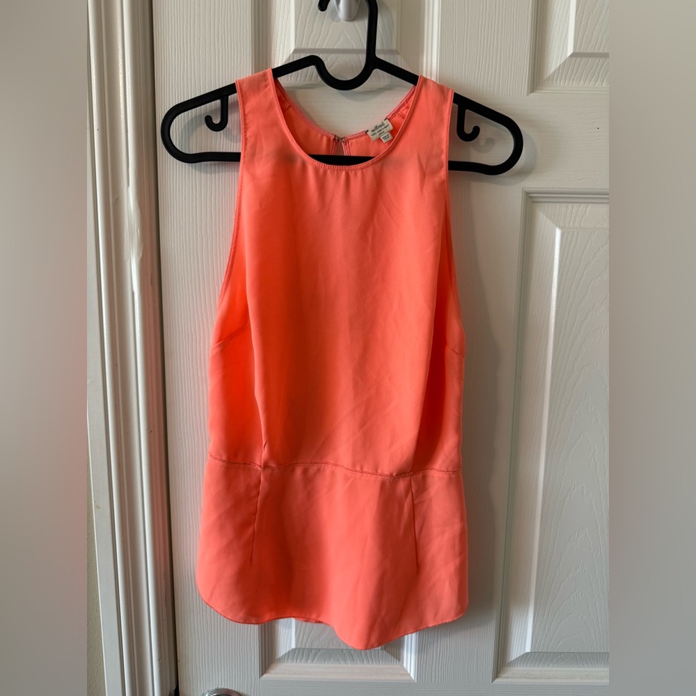 Wilfred Aritzia Filles Open Back Peplum Sleeveless Blouse Size 0